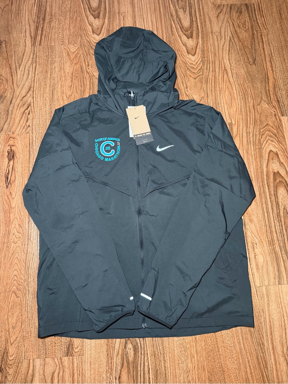 Nike Repel Chicago Marathon 2025 Running Jacket Mens M Black Blue HQ4267-010 NWT